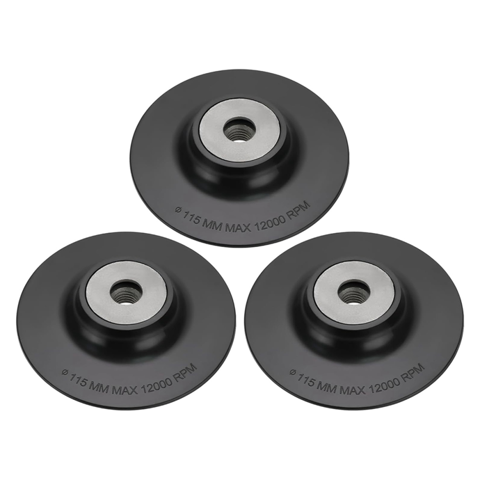 3Pcs Plastic Angle Grinder Backing Pad Compatible With M14 Internal Thread Disc Sander 115Mm Diameter 4851335011140