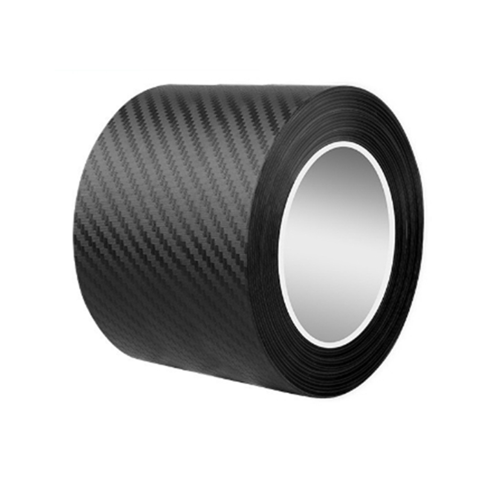 Nano Carbon Fiber Car Sticker Diy Paste Door Sill Protector Bumper Tape Strip Waterproof Protection Film Black 4851335016169