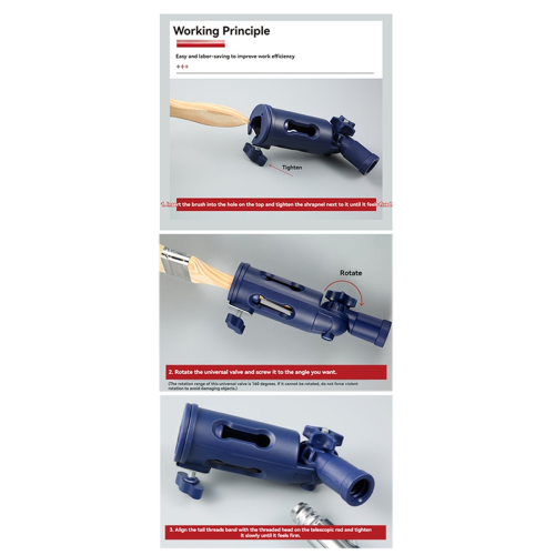 2PCS Multi-Angle Paint Brush Extender -Extension Pole Attachment Holder for Easily Reach Ceilings, Walls 2