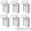 6 Pack Wire Shelf End Brackets Closet Shelves Plastic Wall Mount with Screws for 1