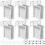 6 Pack Wire Shelf End Brackets Closet Shelves Plastic Wall Mount with Screws for 7