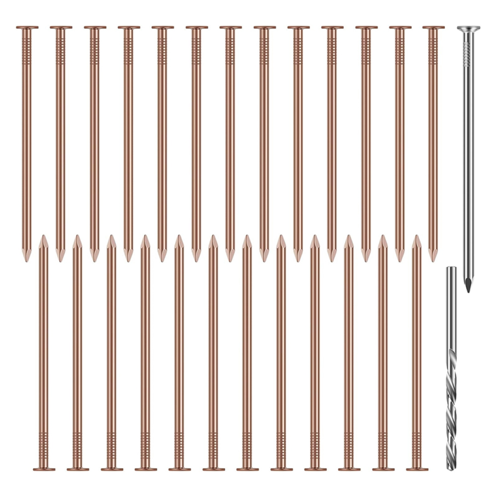 Copper Nails Kit, 3.5 Inch Stump Removal Spikes,Pure Nails, Tool For Trees Stumps Landscaping 4851335017142