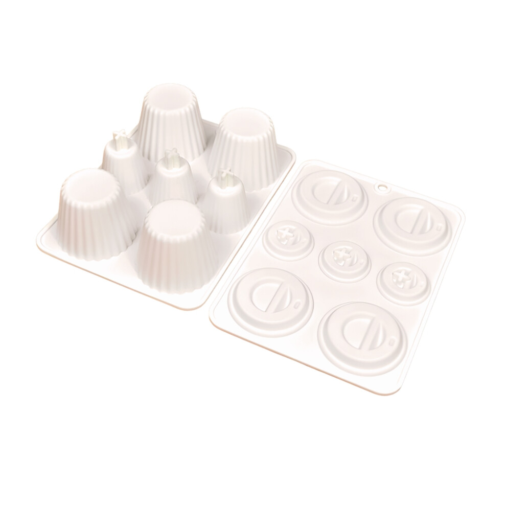 Jehiatek Silicone Molds For Mousse Cakes, Chocolate And Fondant Suitable Cupcakes Baking Trays 2Pcs