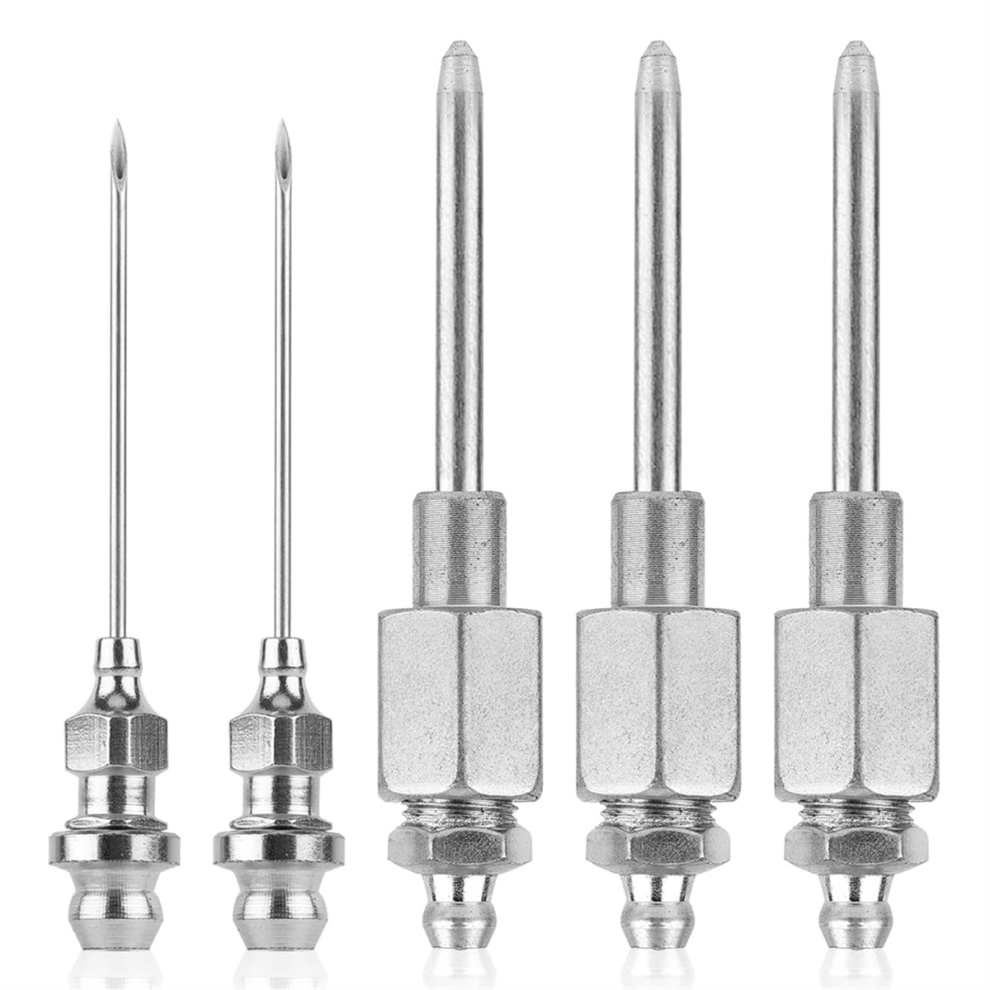 5Pcs Grease- Needle Nozzle Kit,3 Dispensers&2 Injector Needles,GreaseGun Tip Adapter Fitting Tool-image-OPC-PJ86HZB-NEW