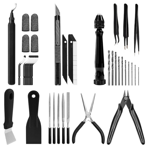 3D Printer Tools Kit Essential,3D Printing Kit,3D Accessories,Deburring Tool,Wire Cutter,Drill,Scraper