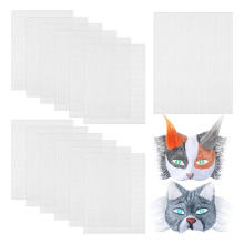 12 Pcs Eye Mesh DIY Mask Material Kit Plastic Sheets for Handicraft Make Dividers Accessory White