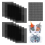 12 Pcs Eye Mesh DIY Mask Material Kit Plastic Sheets for Handicraft Make Dividers Accessory Black 1