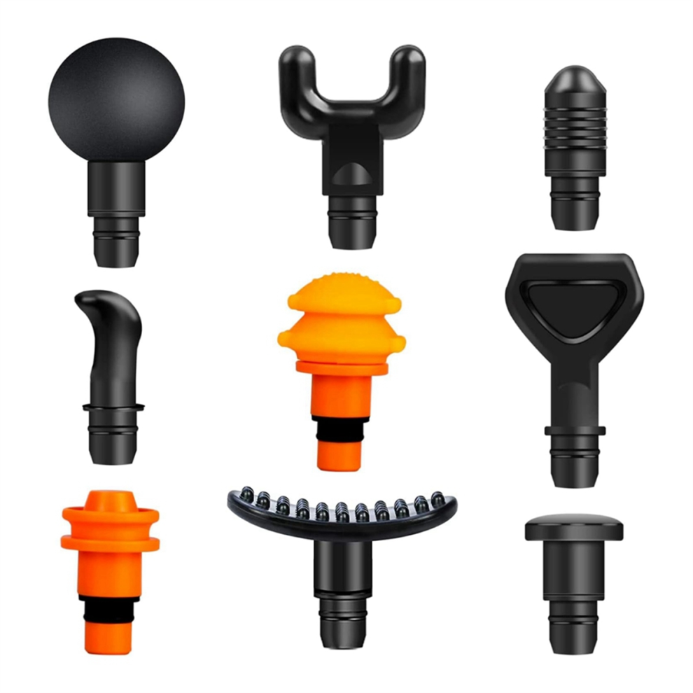 Jehiatek Massage Heads, Replaceable Attachments 9 Different Muscle Heads Deep Tissue