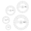5Pcs Circle Ruler Quilting Template Set Templates for Rulers Acrylic 1