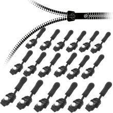 Reasonbyof Zipper,Removable Universal Zipper Repairer,Universal Pull Replacement for Jackets, Luggage,Bags 18 PCS