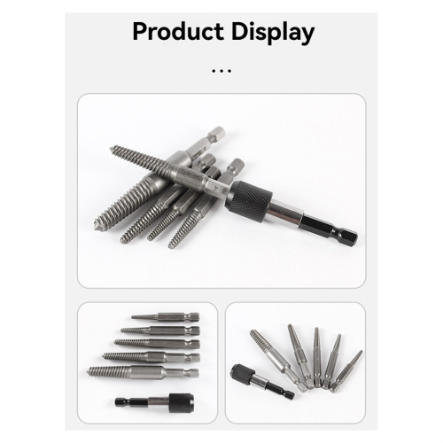 5 Pcs Damaged Extractor Drill Bit Set Hex Shank Bolt Screw Stud Tool Slide 2