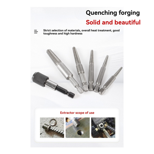 5 Pcs Damaged Extractor Drill Bit Set Hex Shank Bolt Screw Stud Tool Slide 1