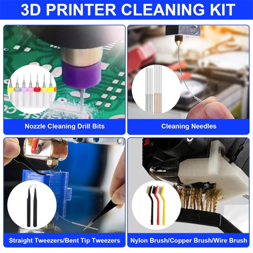 3D Printer Tool Kit, Accessories Includes Deburring Tool, Removal Tools, Tube Cutter, Ruler, Cutting Mat Sets 2