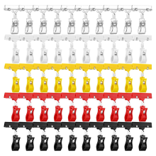 50 Pcs Plastic Sign Holder Clips for Display 5 Color Price Rotatable Merchandising Tag