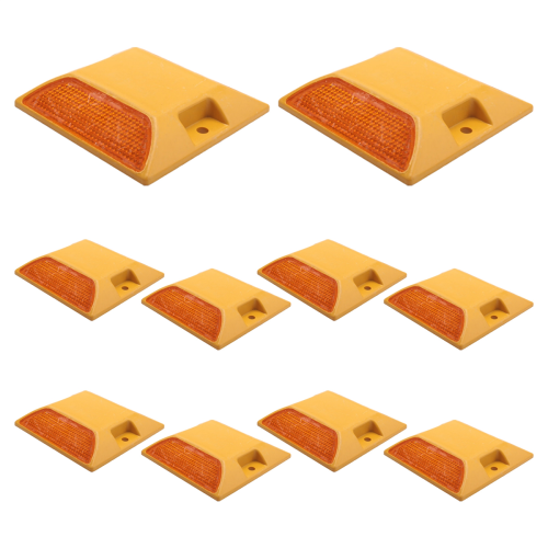 Road Reflective Marker , Double Side Pavement Plastic Asphalt Stud -- 10 Pieces 2