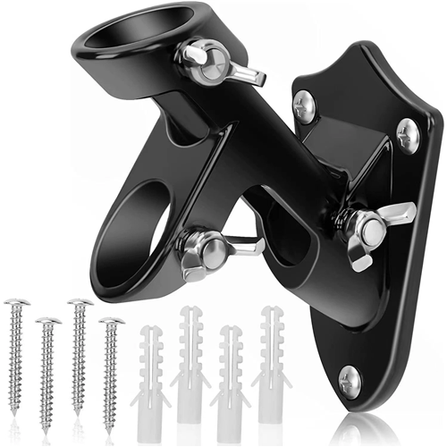 Flag Pole Kit 6 FT Thickened Stainless Steel Wall Mount Flagpole Black 2