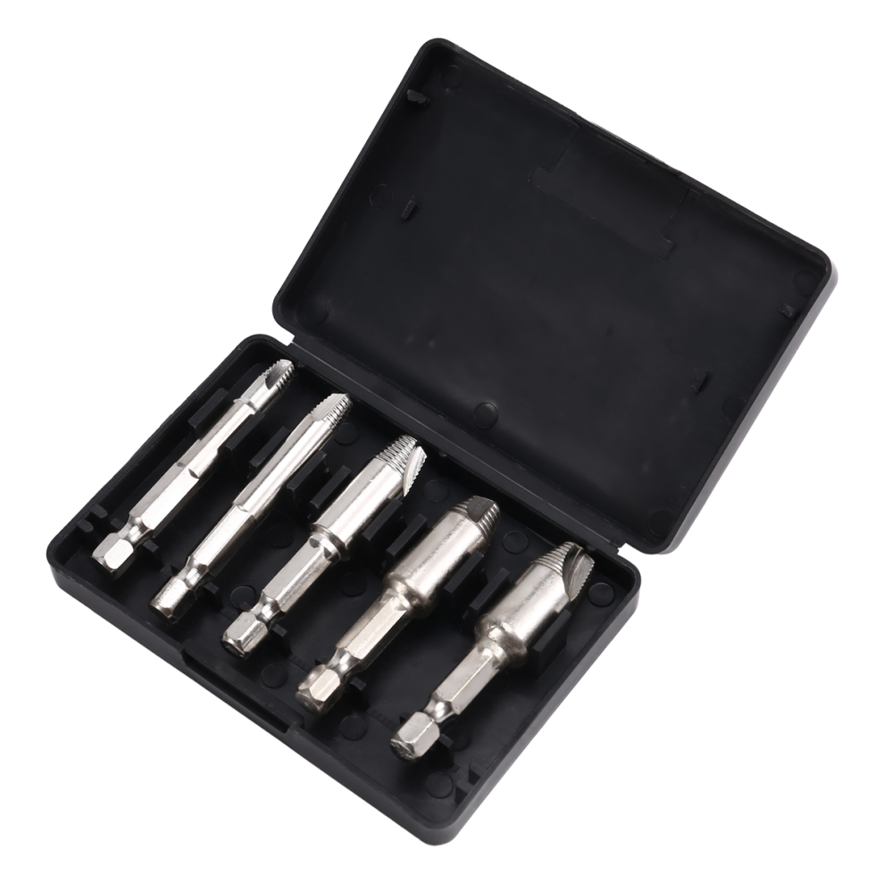 5Pcs Damaged Screw Extractor Drill Bit High Speed Steel Double Easily Take Out Side Broken Remover Bolt 4853736895374