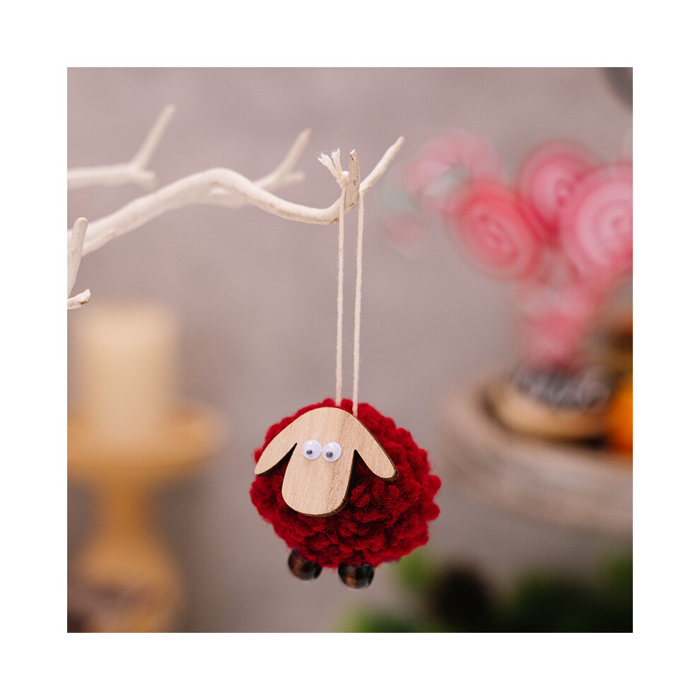 (Red) Felt Deer Adorable And Sheep Christmas Ornaments For Decor Festive Holiday-image-OPC-PJ86NHT-NEW