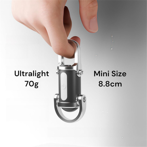Mini Torch, Pocket Sized Lumilinks Flashlight & Power Bank Keychain Silver 2
