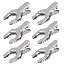 6PCS Lab Clamp, Stainless Steel Pinch Clamp Beaker Holder Flask Metal Spherical Joint Model 28