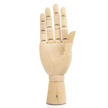 Wooden Hand Model Figurines Rotatable Joint Drawing Sketch Mannequin Miniatures Desktop Room Decoration 7 Inch