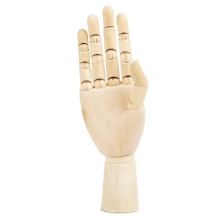 Wooden Hand Model Figurines Rotatable Joint Drawing Sketch Mannequin Miniatures Desktop Room Decoration 10 Inch