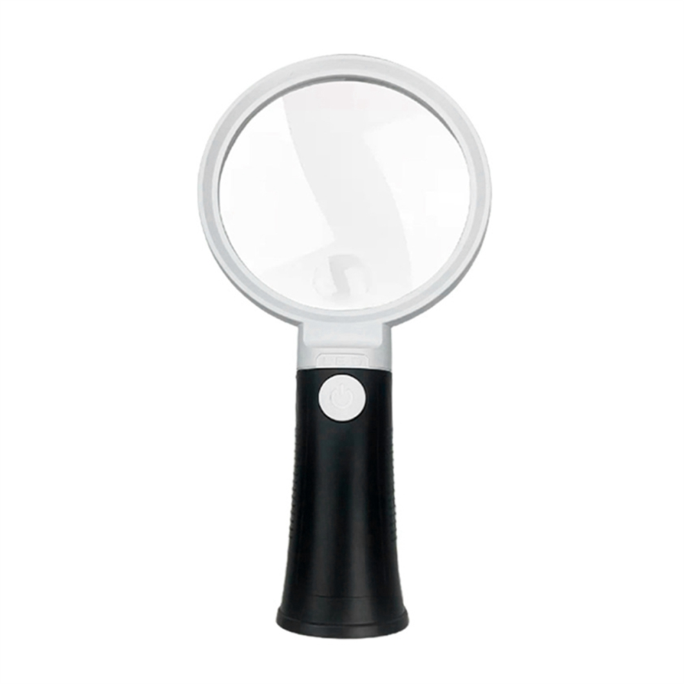 Jehiatek Black 30X 10X Handheld Lighted Magnifying Glass With 12 Led Lightilluminated Large Magnifier Loupe For Reading
