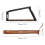 13 Inch Folding Bow Saw Hand Saw,Multifunctional Rectangular Saws for Wood, Bone, Tree Pruning Black 2