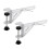 2pcs White Foldable Desk Extender Clamp Computer Keyboard Tray for Home / Office DIY Wooden Board 7