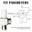 Underfloor Heating Manifold, Pack of 6 Return Pin Valve Core M30 X 1.5,Return Core, Thermostatic 3
