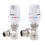 Automatic Thermostatic Radiator Control Valve G1/2 Inch Angle for Floor Heating Copper 8