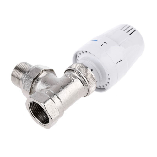 Automatic Thermostatic Radiator Control Valve G1/2 Inch Angle for Floor Heating Copper 1