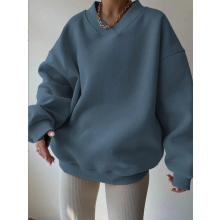 (XL)Hoodies for Women Loose Knitted Hooded Collar for Autumn and