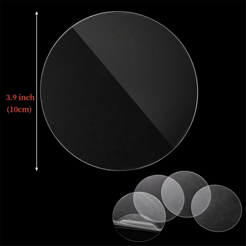 60 Pcs 4 Inch Clear Circle Acrylic Sheet, Round Disc, Ornament Blanks for DIY Projects 1