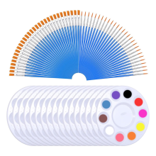 150 Pcs Paint Brush and Palette Set, for Oil, Watercolor, Acrylic Painting, Canvas, Face Rock, Painting