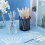 200Pcs Makeup Brush Pen Guard Protector White Net Reusable Thread Spool Savers Expandable Mesh Cover 5