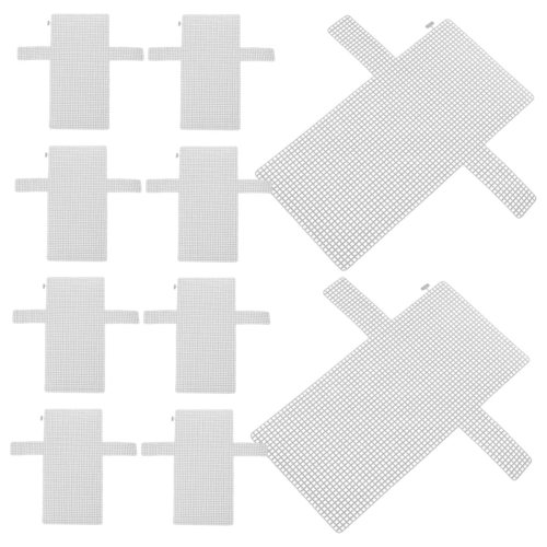 10pcs DIY Handcrafted Mesh Canvas Sheets for Crochet Projects Plastic Weaving Lining Purse Making and Embroidery