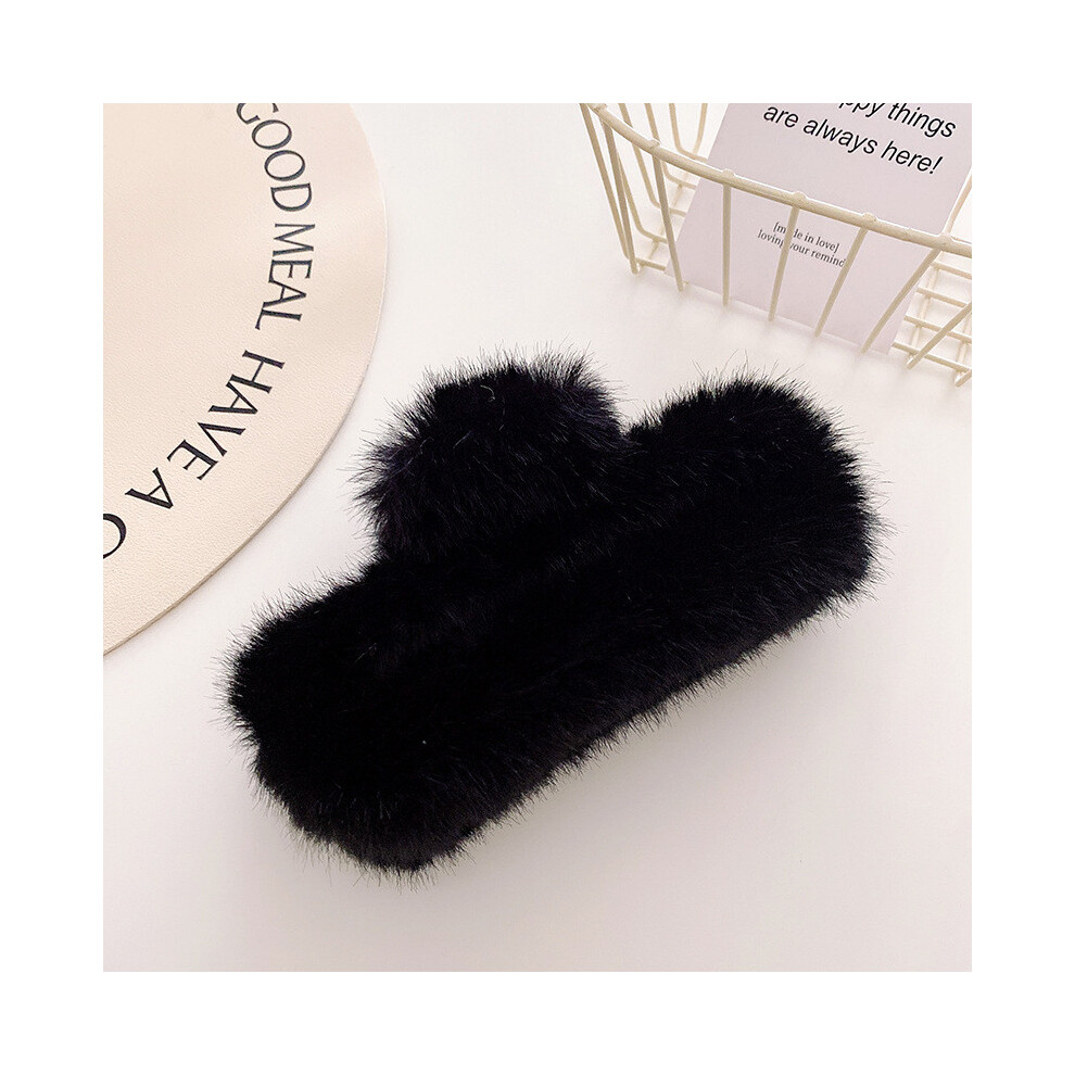 (Black13cm) Hair Plush Soft Claw Clip Large Size For Fashionable And Hair Styling Comfortable-image-OPC-PJ86V6G-NEW