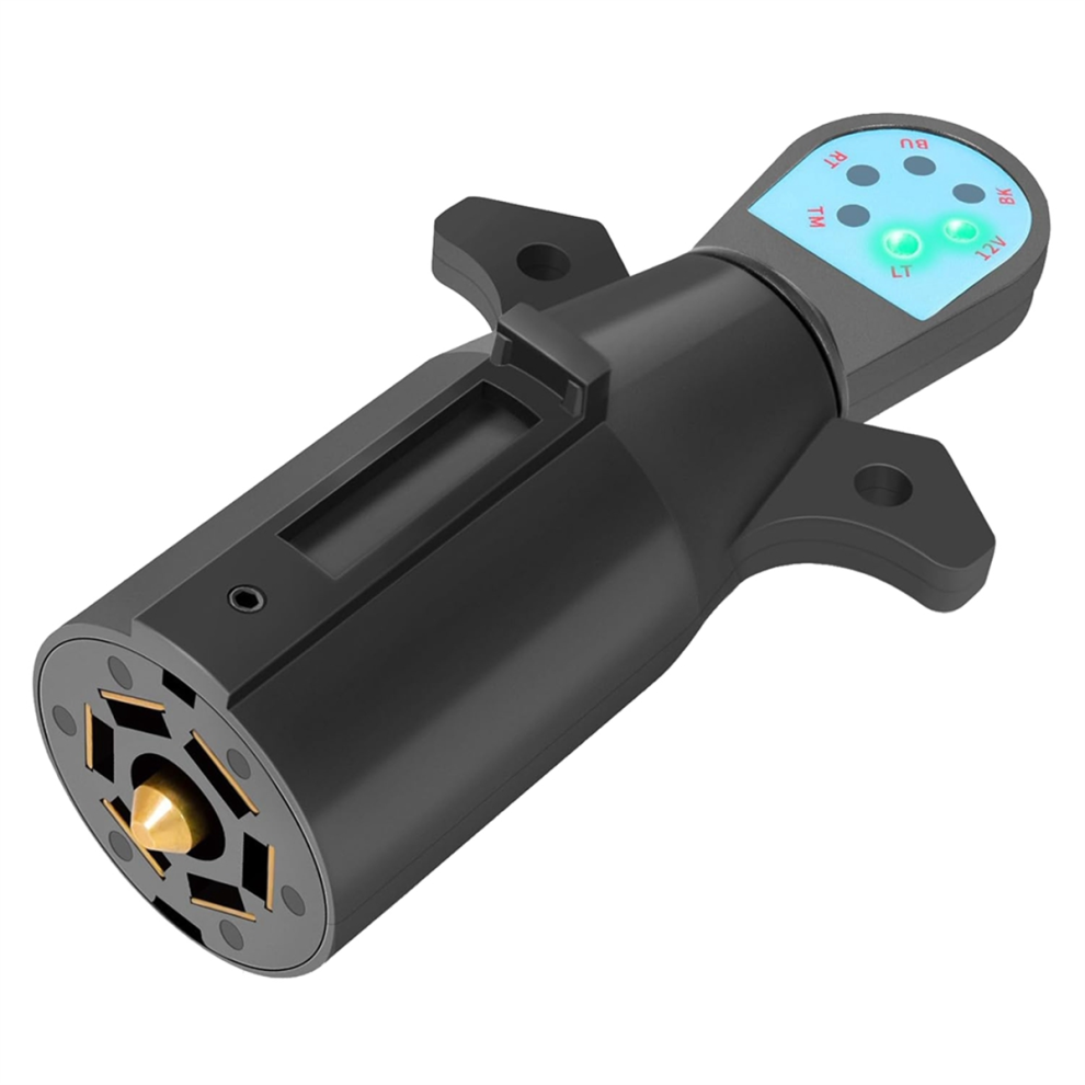 7 Pin Trailer Plug Tester, Way Wiring Tester For Rv, Tow Wire Brake Blade 12V Connector Light 4853736825371