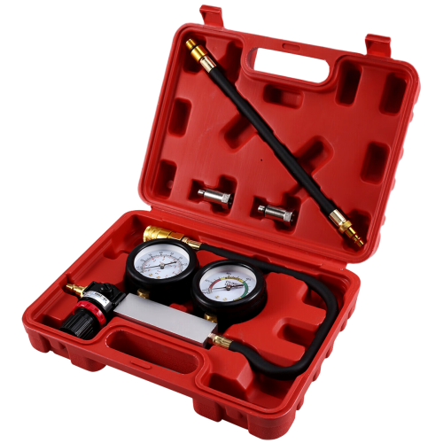 Cylinder Leak Down Tester Tool Gasoline Engine Compression Set TU-21 Detector with Dual Gauges 2