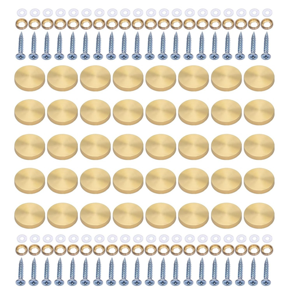 40 Pack Glass Screws Stainless Steel Screw Covers Caps Decorative Fasteners Furniture Fastening For Home Decors Gold 4853736828877