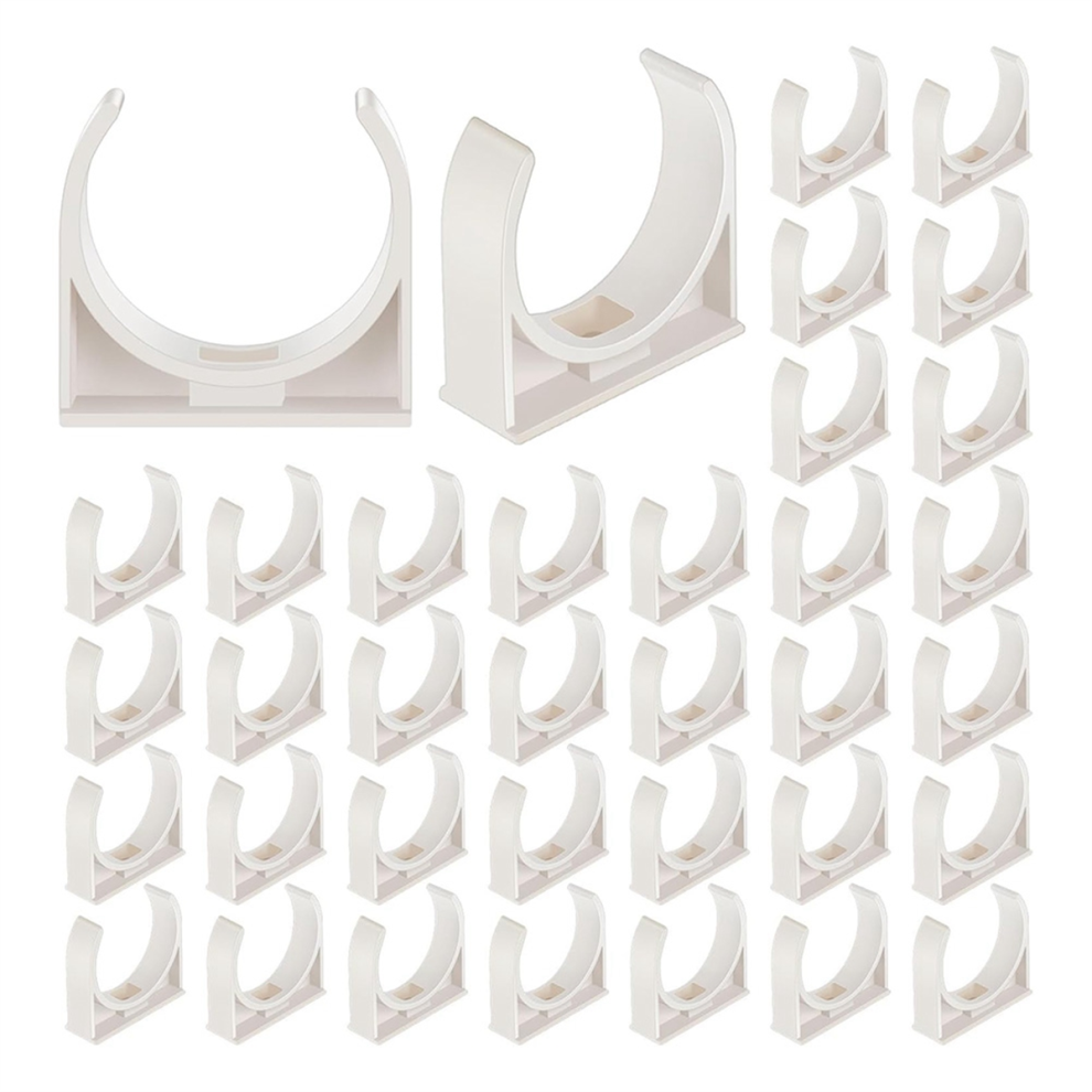 50 Pack 2 Inch U-Shaped Pvc Water Pipe Clamps Clips Hangers Holder Pex Tubing Plastic Pipes Support 4853736830276