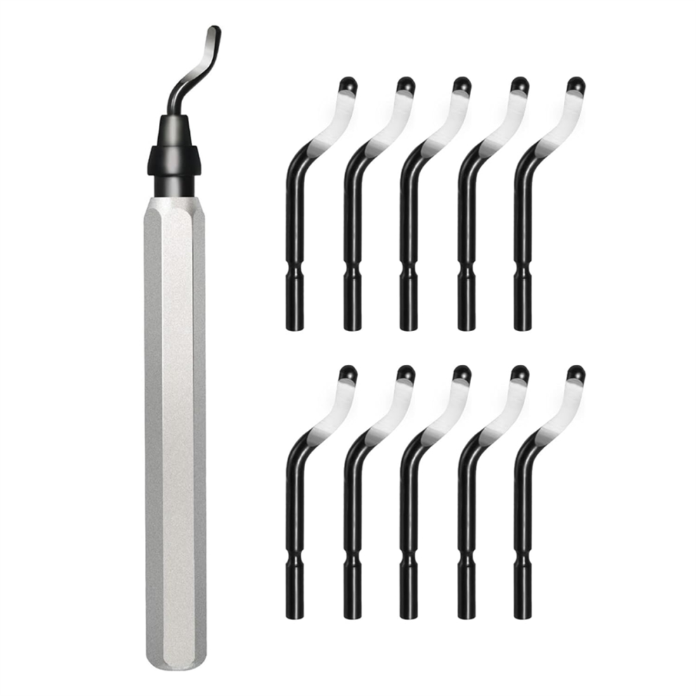 Blade Deburring Tool For 3D Printing,Premium High-Speed Steel Blades Smooth Edge Finishing - Ideal Hvac,Metal 4853736836988