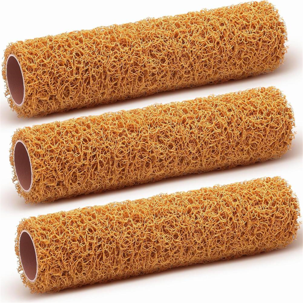 3Pcs Textured Paint Roller Set, 9Inch Small For Painting Walls Ceiling, Home Improvement Supplies 4853736835530