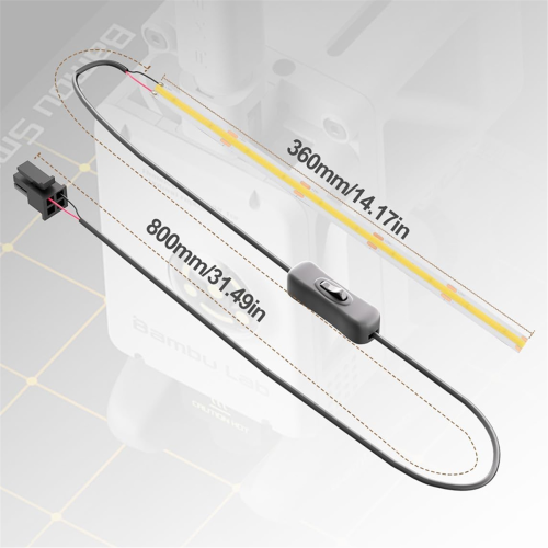3D Printer Accessories 24V COB Light Bar Kit for A1 Accessories: with Switch 2