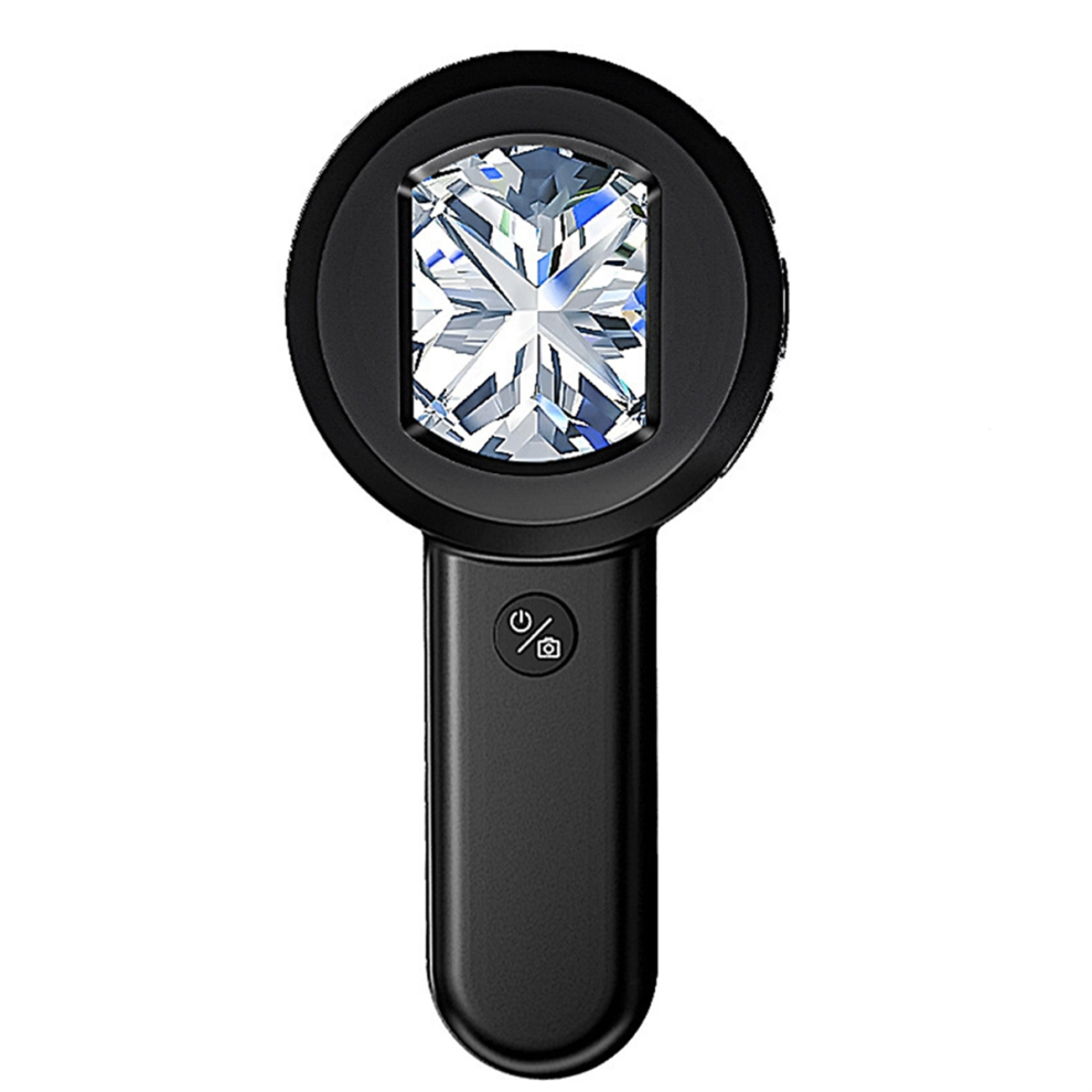 Jehiatek Light Usb Charging 100X Reading Loupe With 8 Led Rechargeable Portable Magnifier 2 Ing Modes For Seniors