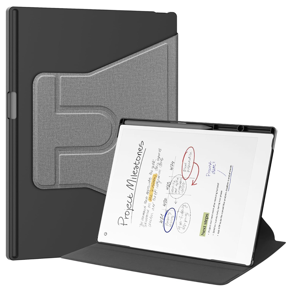 Photos - Other for Computer Jehiatek Case for Paper Pro 11.8 Inch Protective with Pencil Holder-360Rotating Stand Cover Grey 