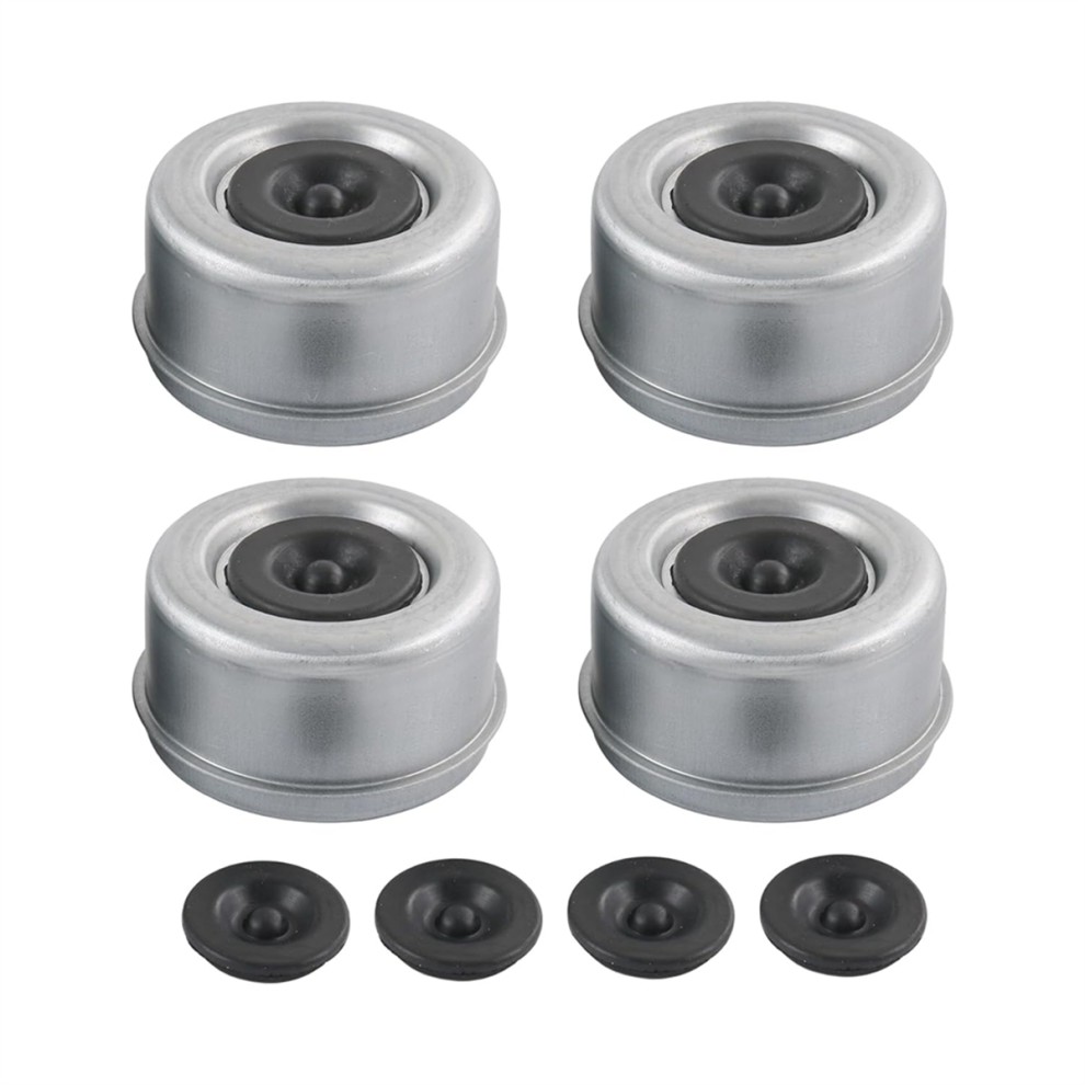 4Pcs 2.72Inch Trailer Axle Wheel Hub And Bearing Dust Cap With 4 Rubber Plugs For Most 7000-8000Lb Hubs 4853736845898