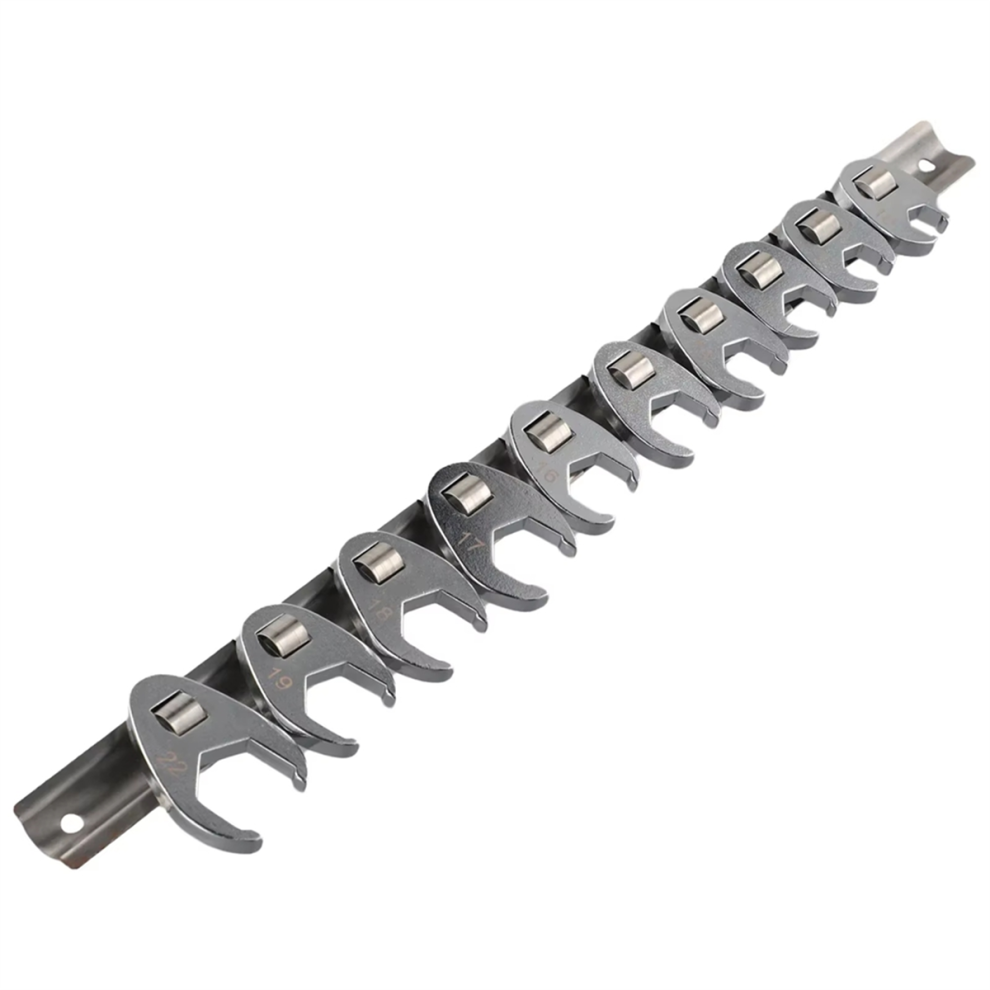 10Pcs 3/8Inch Drive Crowfoot Wrench Set 10-22Mm Flare Nut Wrenches For Loosening Fastening Nuts And Bolts 4853736843764