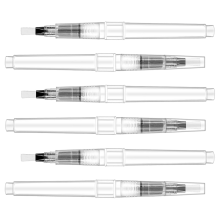 6 Pcs Pencil Style Envelope Moistener Stamp with Nylon Brush Head Mailing Wetter Roller